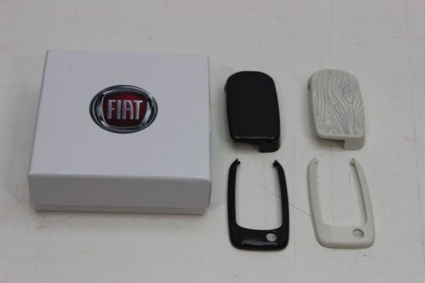 Fiat Egea Anahtarlık Kapağı Beyaz Siyah Orijinal